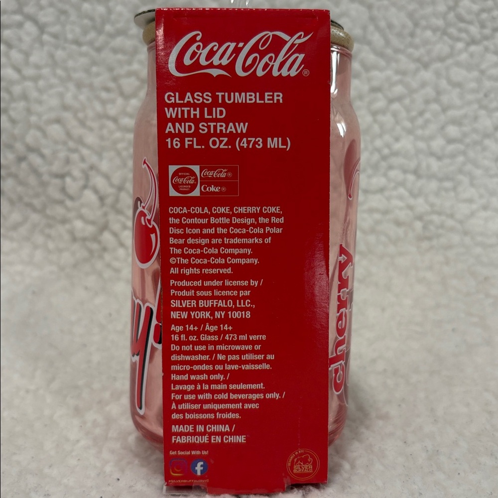 SOLD 🥤 CHERRY COKE 🍒 GLASS TUMBLER - Picture 6 of 6